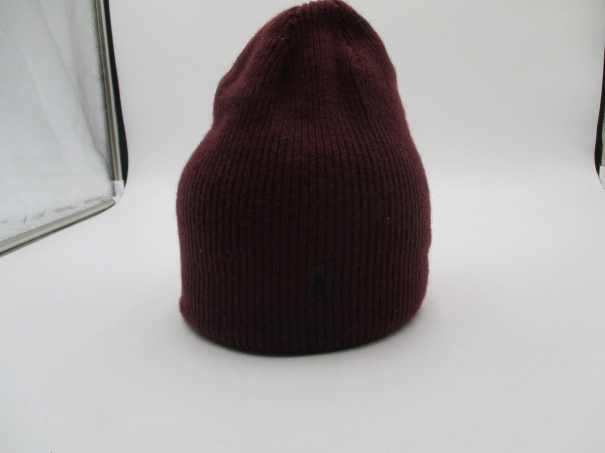 All Saints Red Hat Cap Beanie Knit Men One Size Ribbed Solid Winter Stretch Warm0
