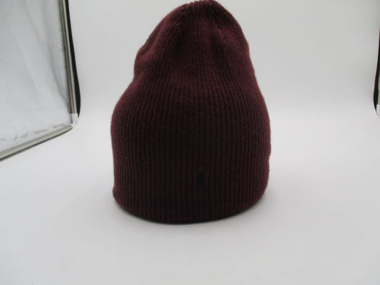 All Saints Red Hat Cap Beanie Knit Men One Size Ribbed Solid Winter Stretch Warm0
