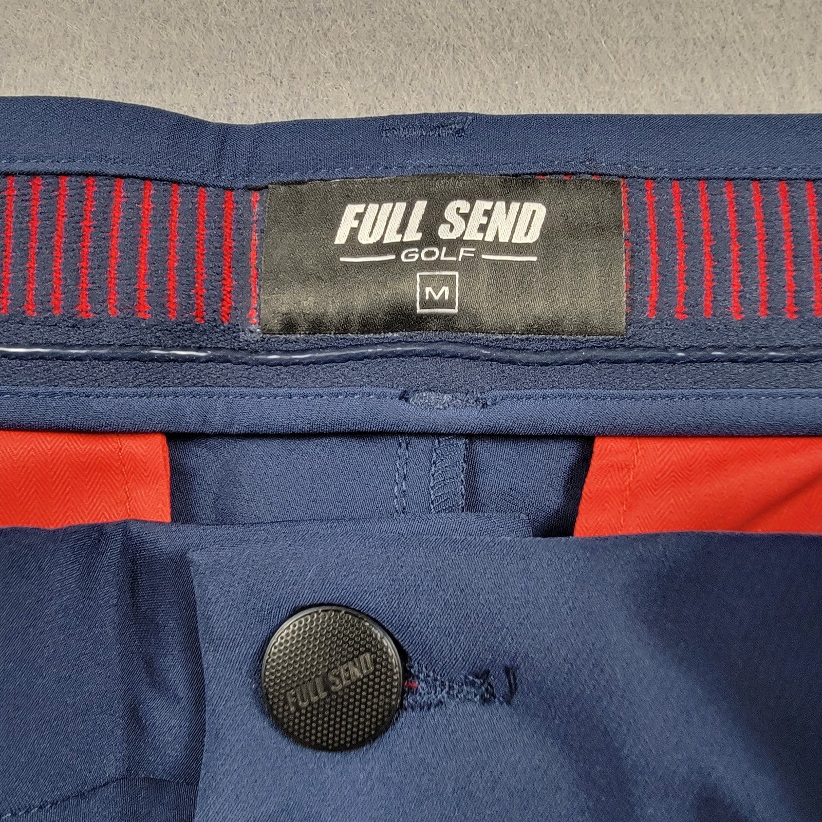 Full Send Golf Pants Mens M Measures 34x31 Navy Blue Performance Stretch NWT3