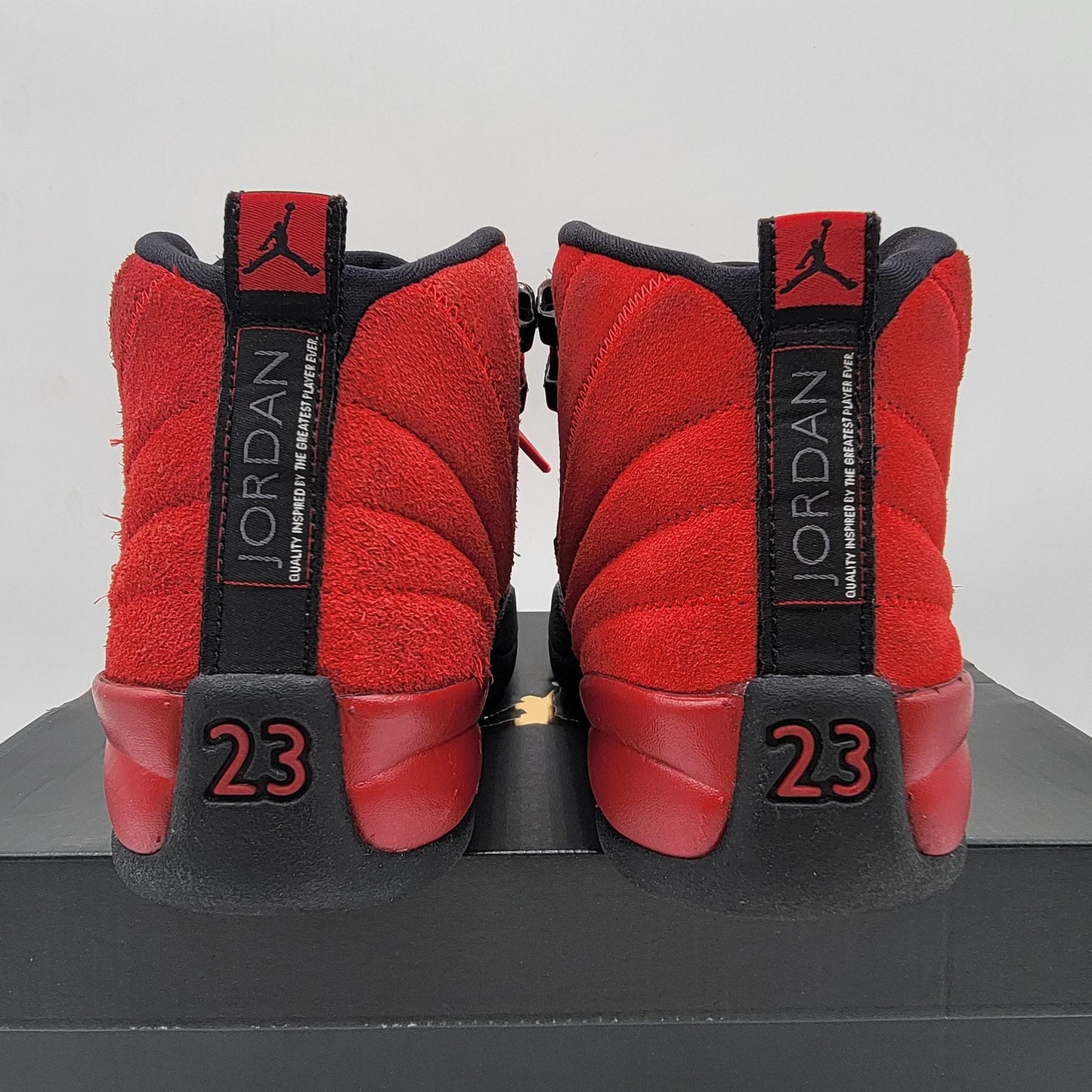 Air Jordan 12 Retro Shoes Youth Size 5Y Red Black Varsity Flu Game 153265-602 GS4