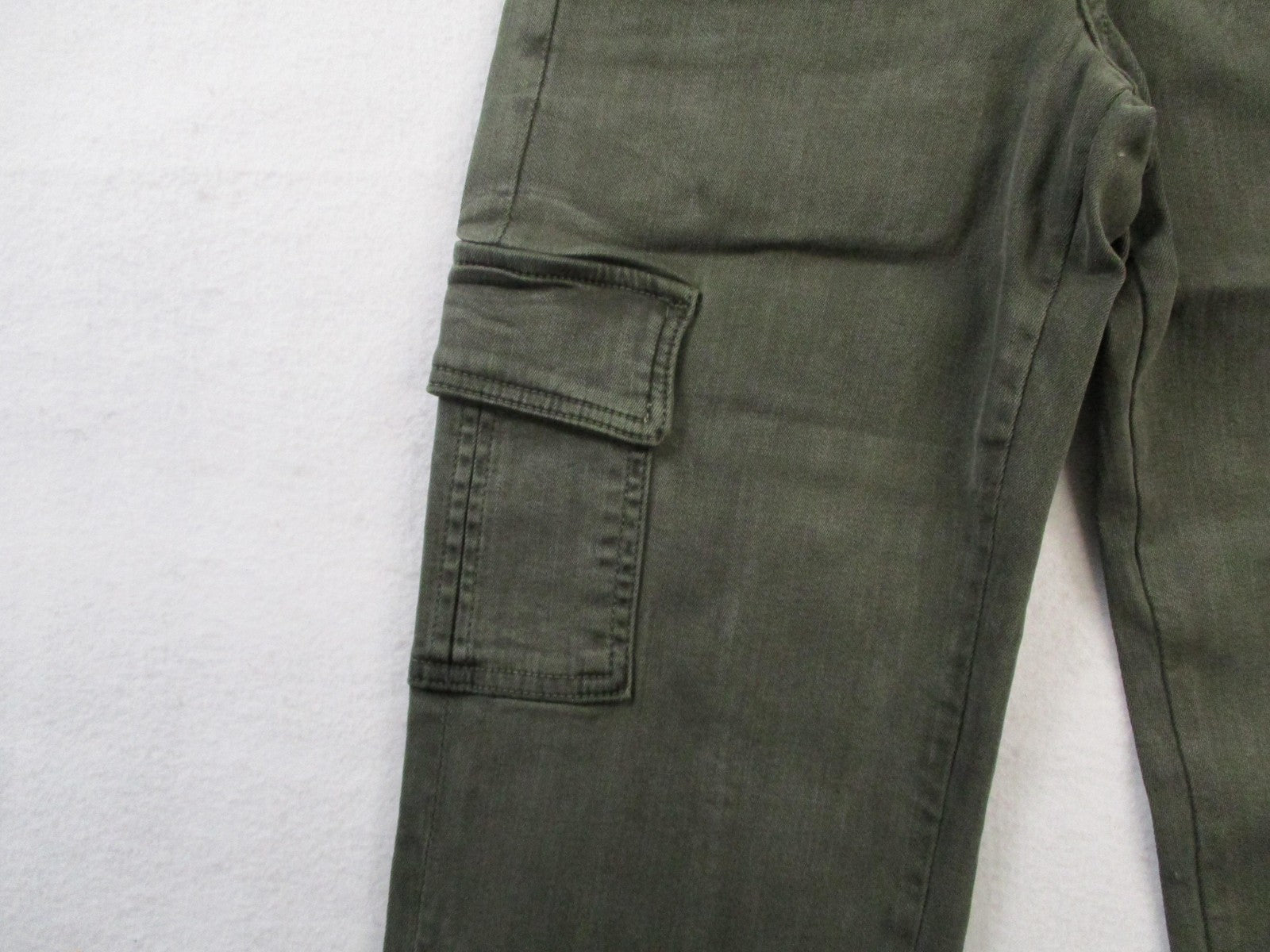 Fidelity Denim Panther Full Cargo Jeans Womens 26 Deep Sage Green Made USA 14612