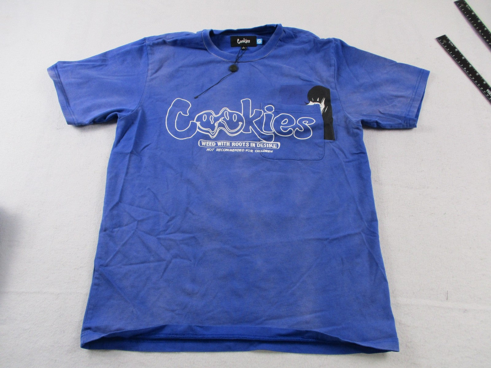 Cookies Sweatsuit Set Mens Medium Blue Weed Graphic T-Shirt Track Pants 420 16760
