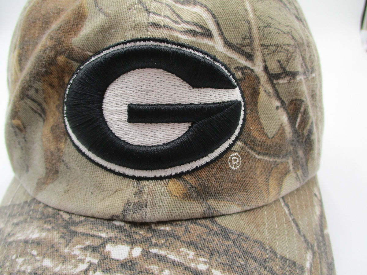 G Logo Camo Hat Cap Strap Back One Size Brown Football OTS Mens Realtree1