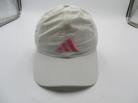 Adidas Hat Cap Strap Back Mens One Size White Pink AEROREADY Nylon Baseball0