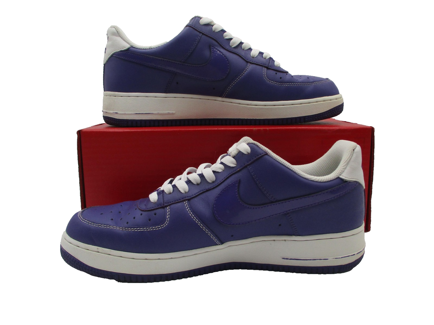 Nike Air Force 1 Shoes Mens Size 10 Purple White Low Court Purple Sneakers 1K51