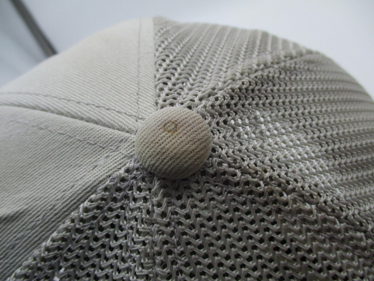 AFTCO Hat Cap Fitted Mens 7 1/8 Beige Mesh Trucker Flexfit Fishing Logo9