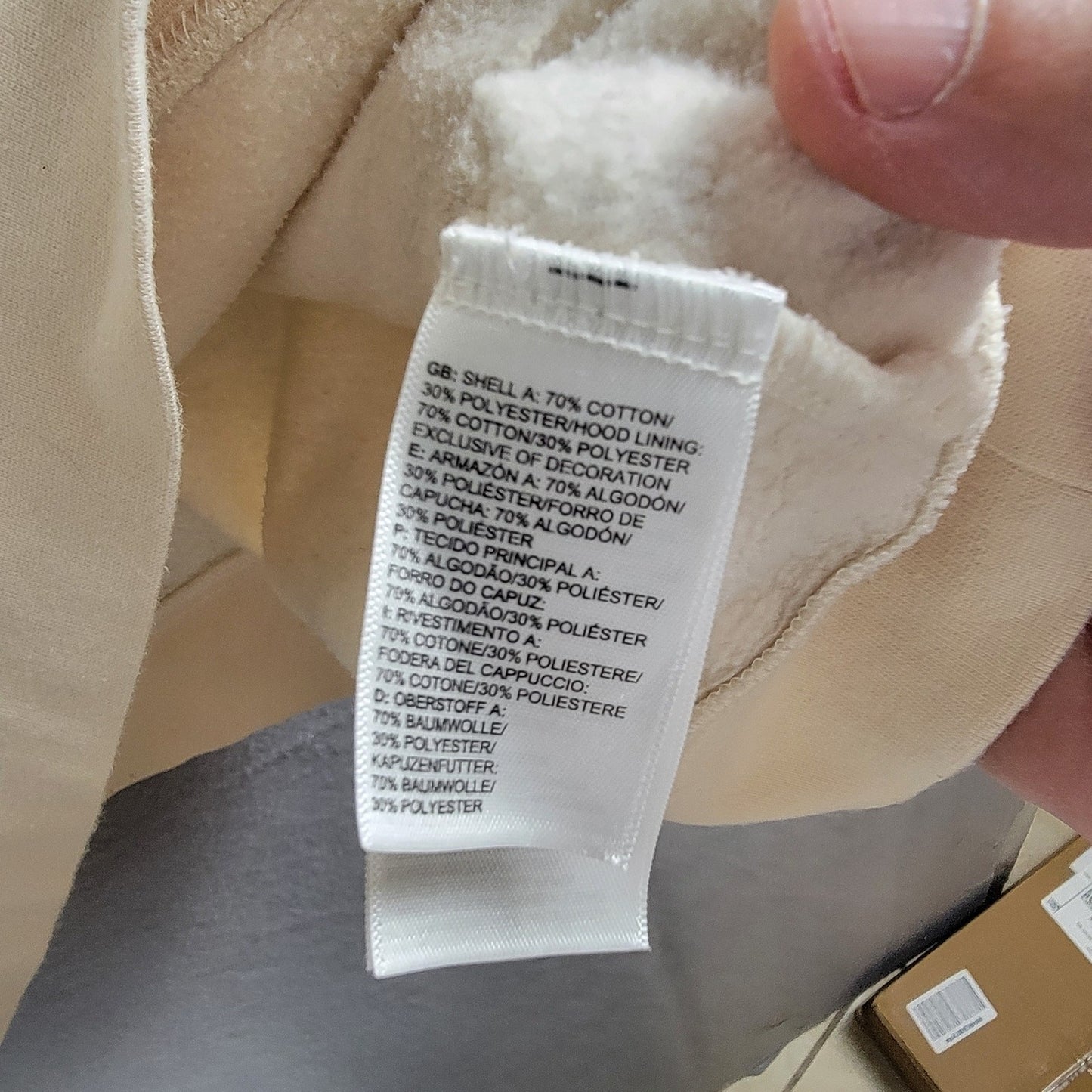 The North Face Womens Pullover Hoodie Sz L White/Gold