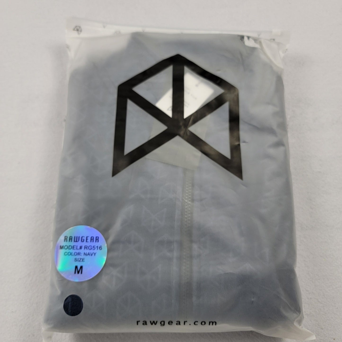 Rawgear Navy Blue Geometric Pattern Full Zip Jacket Men's