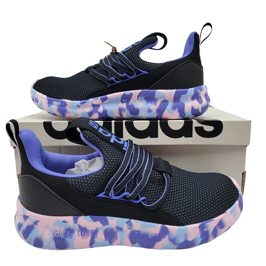 Adidas Kids Sz 3 Lite Racer Adapt 7 Running Slip On Tie Dye Blue Purple Sneaker0