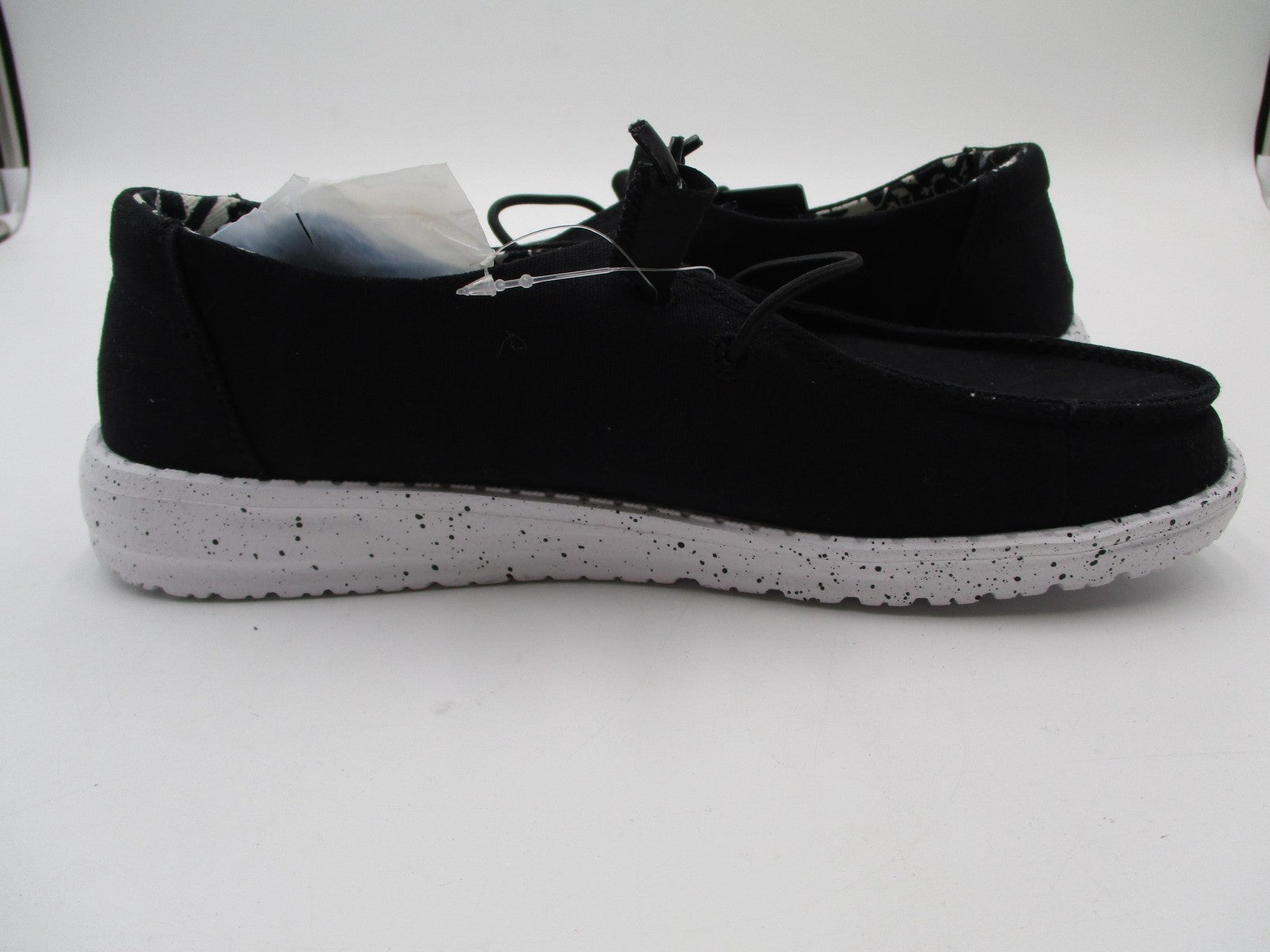 Hey Dude Wendy Basic Shoes Womens Size 6 Black Odyssey Slip On Speckled Sole2