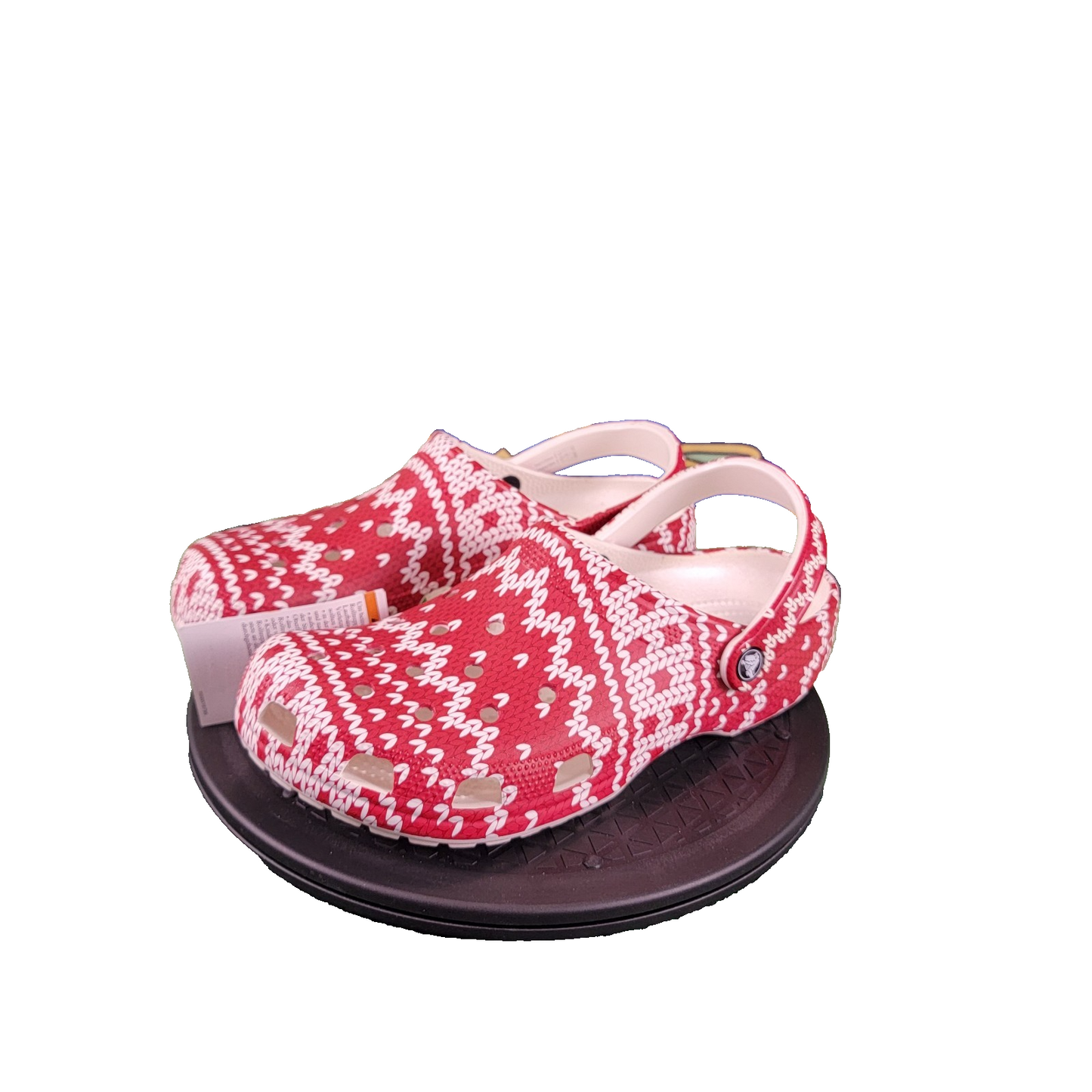 Crocs Classic Clog Holiday Sweater Multi Red White M10 W12 New With Tags0