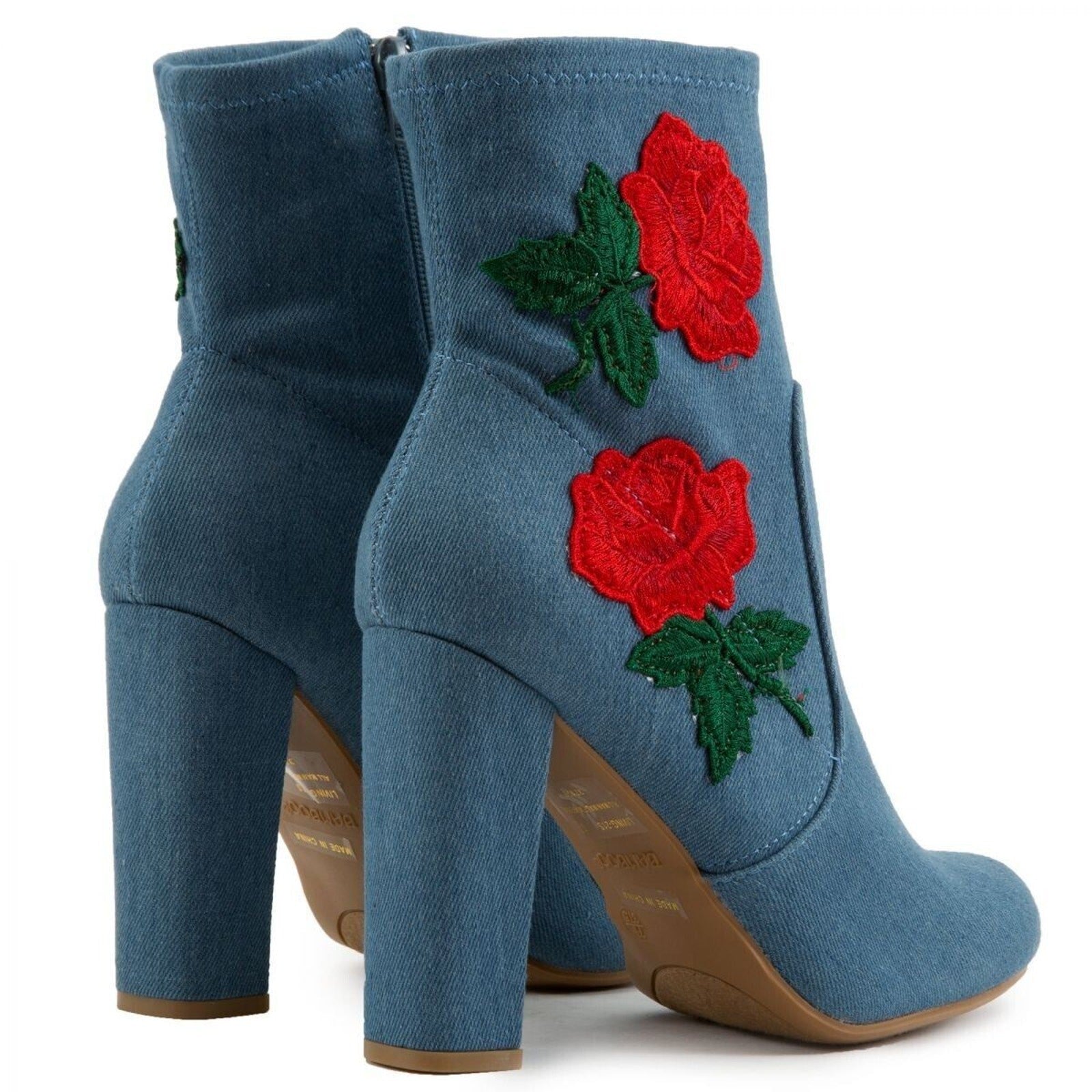 BAMBOO LIVING21S ANKLE DENIM BOOTIES WOMEN'S SIZE 6.50