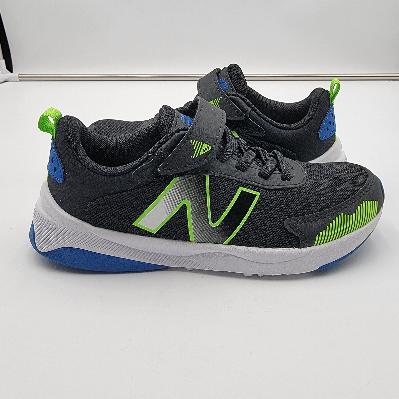 New Balance 545 Bungee Lace Little Kid 'Black Pixel Green' Sz 10