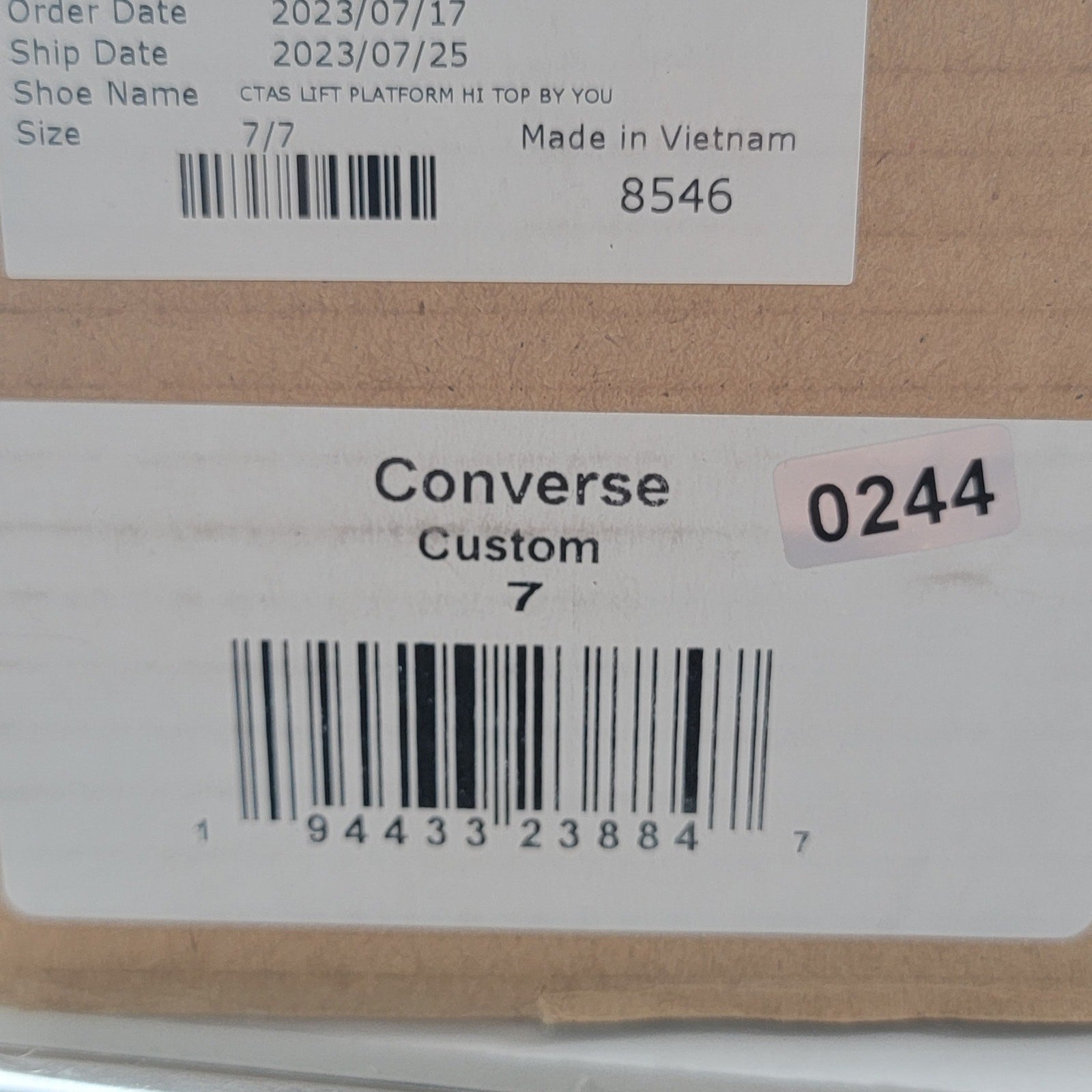 Custom Order Converse CTAS Lift Platform High Sz 7Men 9Women9