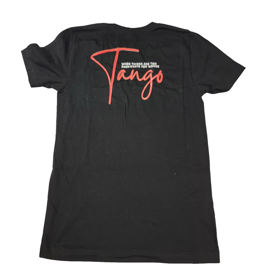Tango Shirt Small Black Graphic Dance Quote Passion Cotton Crewneck Tee