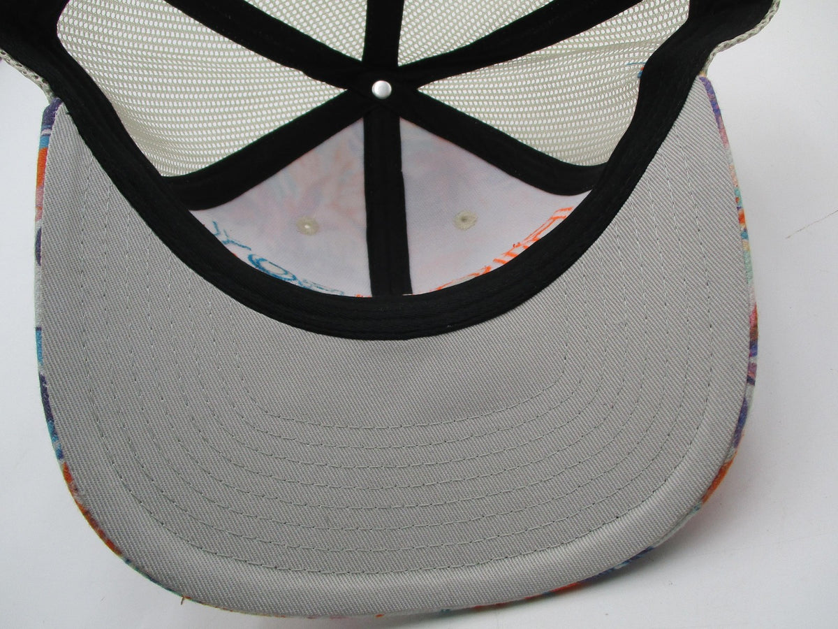 Crowns By Lids Hat Cap Snap Back Mens One Size Floral Rich Boy Broke Boy Trucker8