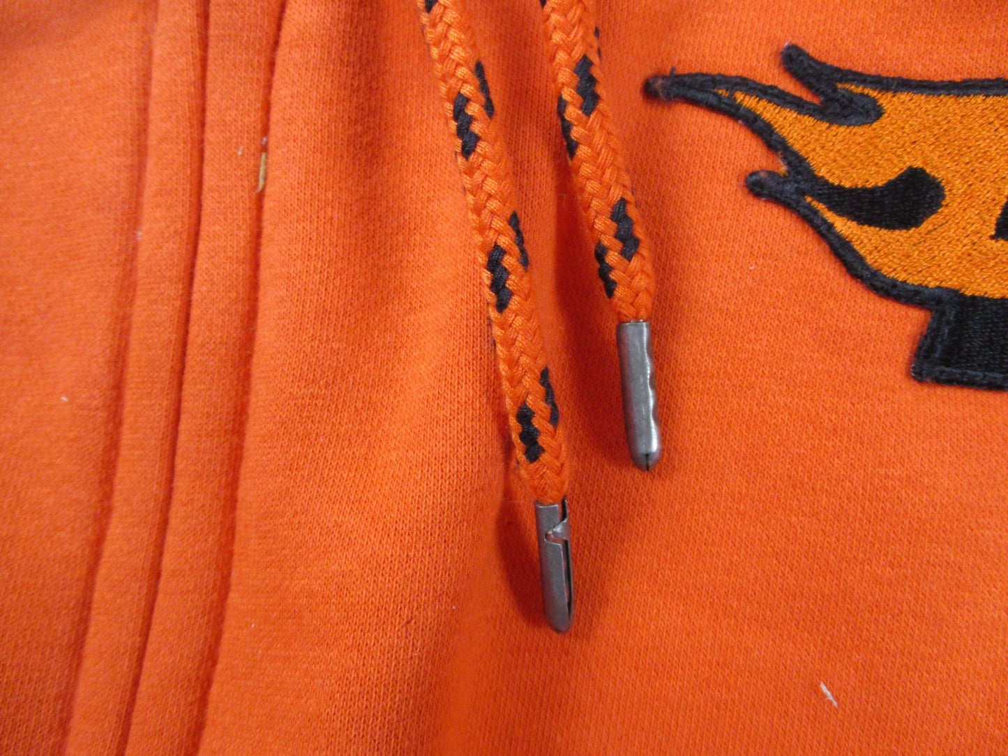 D73 USA Hoodie Mens 2XL Orange Full Zip Hot Wheels Racing 68 Graphic New 12888913