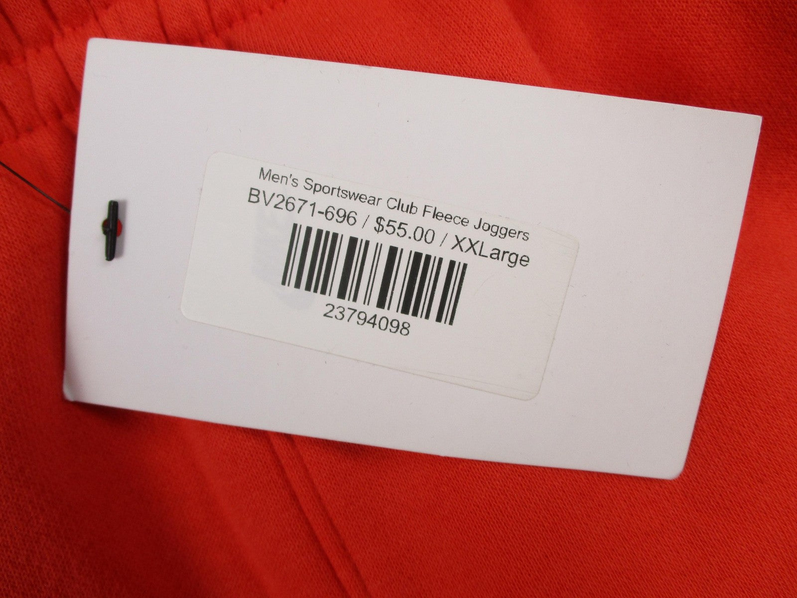 Nike Sportswear Club Fleece Pants Mens 2XL Red Joggers Sweatpants Taper Leg 12454