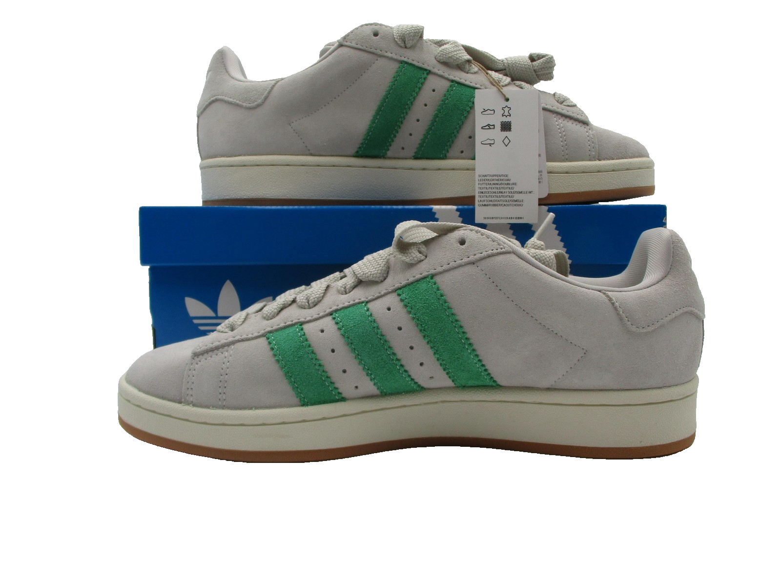 Adidas Campus 00s Shoes Mens Size 11 Grey Green Suede Originals JI3167 Gum Sole2