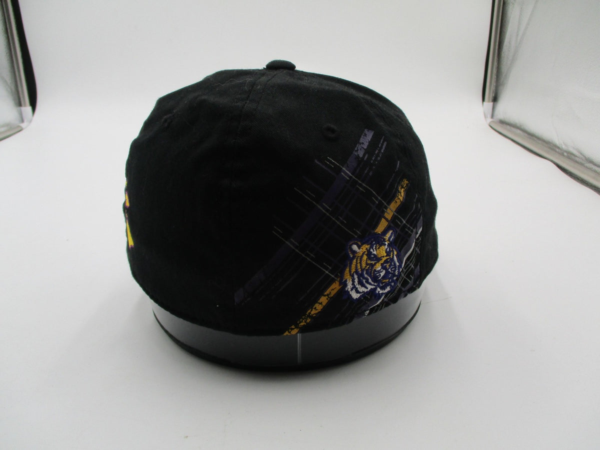 LSU Tigers Hat Cap Fitted Mens Medium Black NCAA Football Top Of The World7