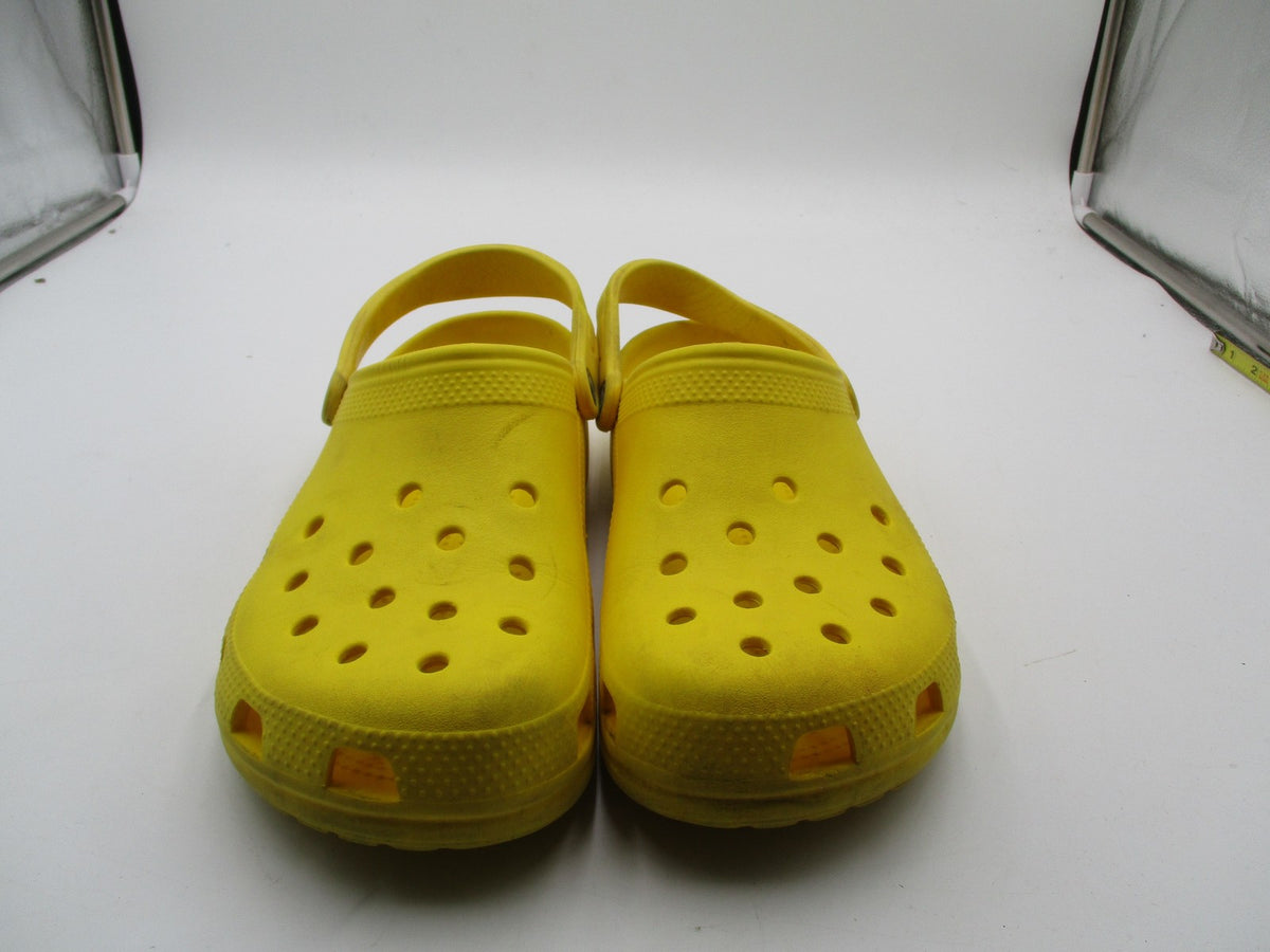 Crocs Classic Clog Shoes Mens Size 11 Yellow Slip On Sandals Comfort Casual4