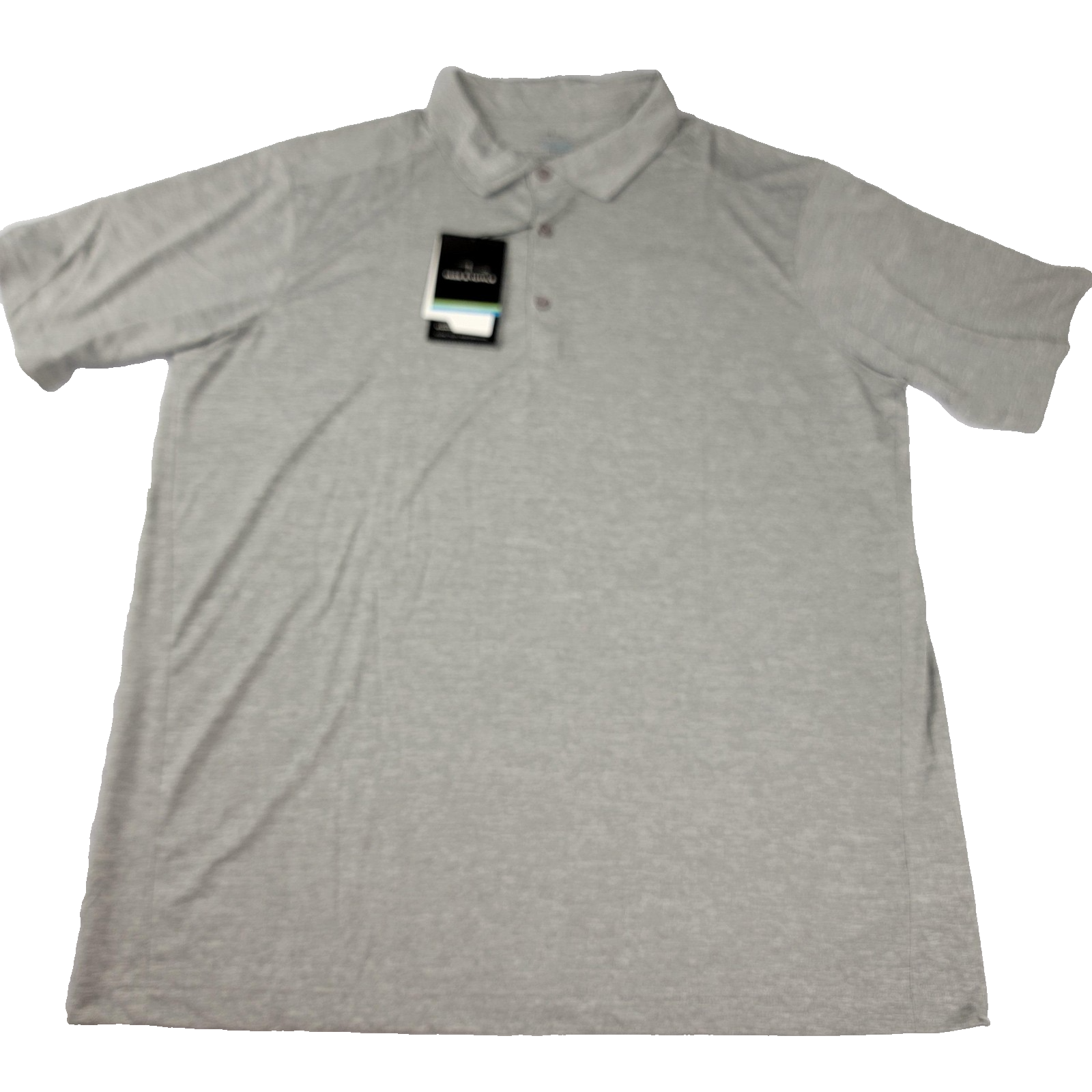 Page & Tuttle + Members Mark Polo Shirt Men 2XL Gray Micro Tech Performance 10980