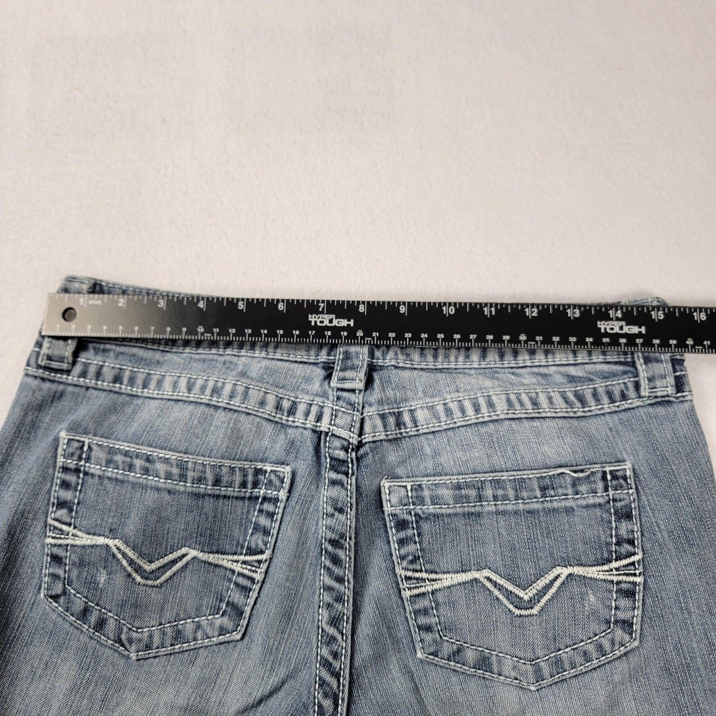 HarleyDavidson Jeans Womens 8 Blue Bootcut Distressed Denim Biker Pants