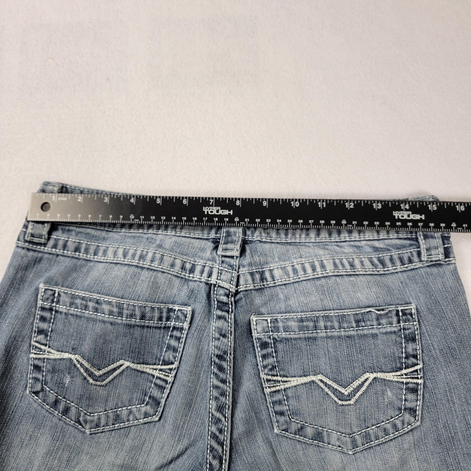 HarleyDavidson Jeans Womens 8 Blue Bootcut Distressed Denim Biker Pants