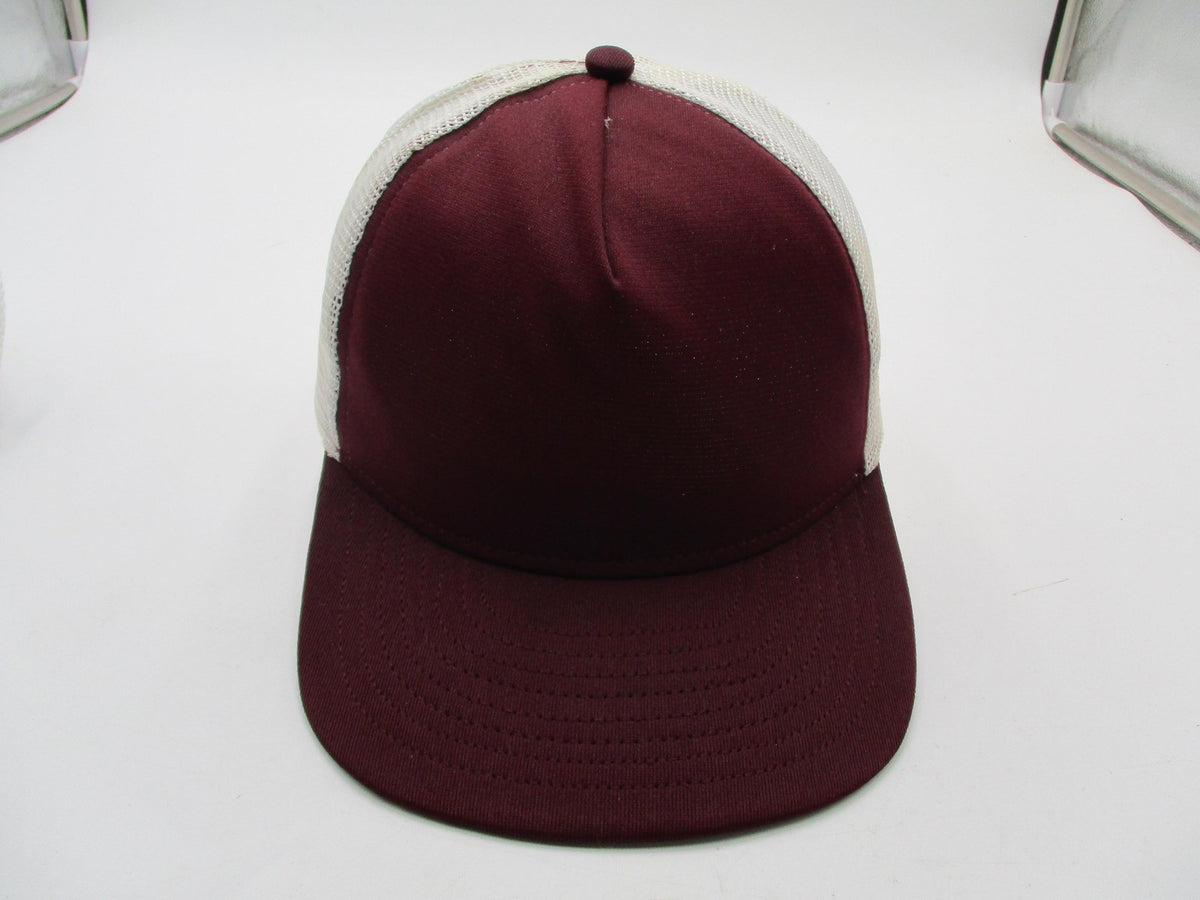 MacGregor Hat Cap Snap Back Mens One Size Red White Mesh Trucker Baseball0