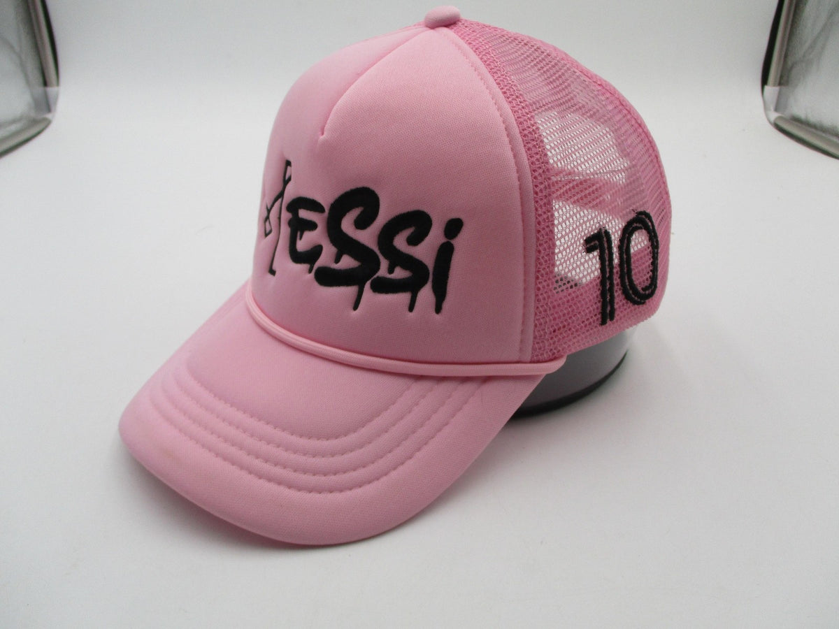 Messi 10 Hat Cap Snap Back One Size Mens Pink Soccer Allntrends Trucker3