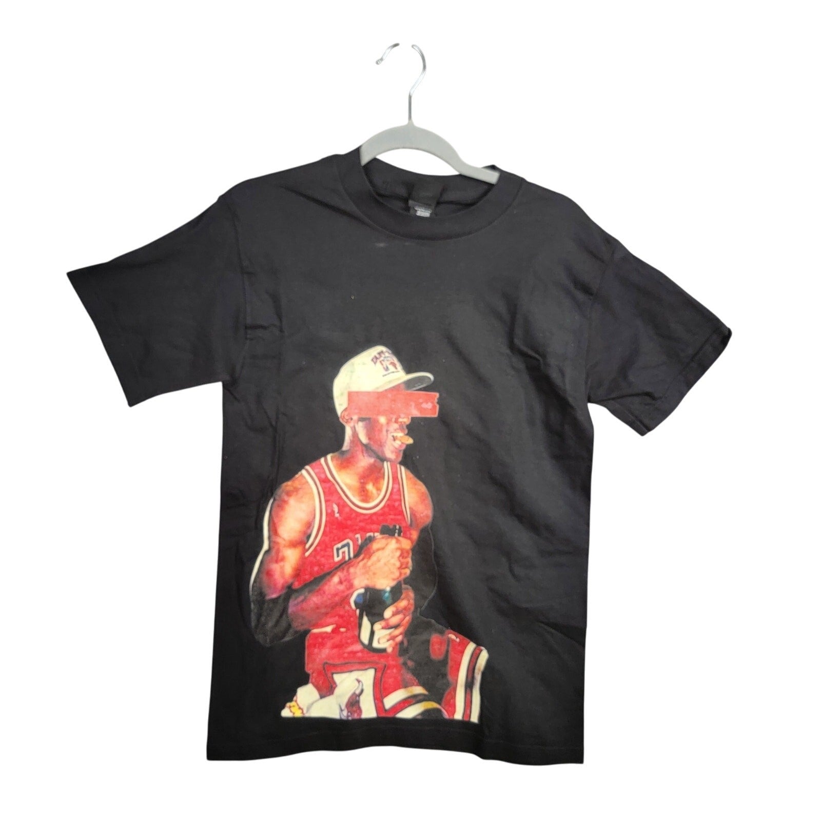 Chicago Bulls Michael Jordan Blind Optimism T Shirt Mens Small Hanes NBA 870