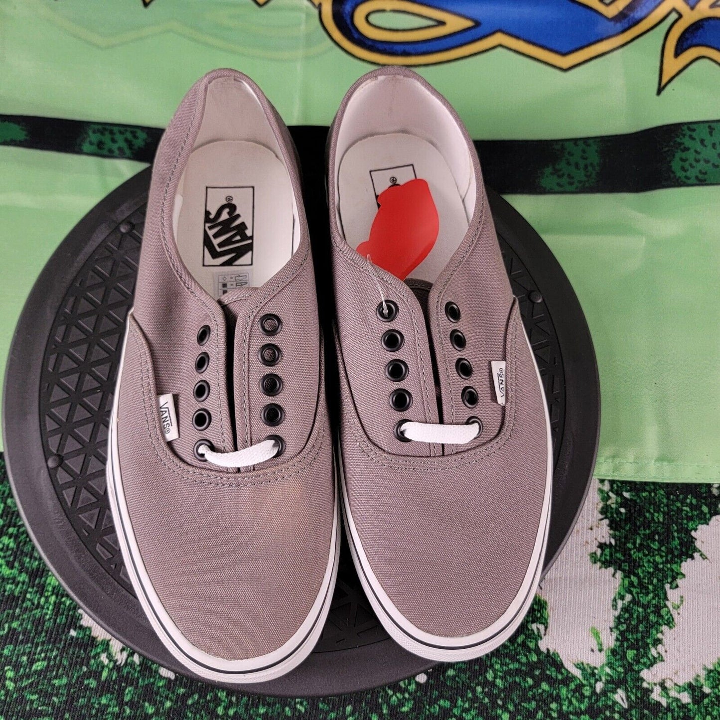 Vans New Authentic Classic Sneakers Unisex Canvas Shoes Pewter/Black Sz 8.5M 10W3