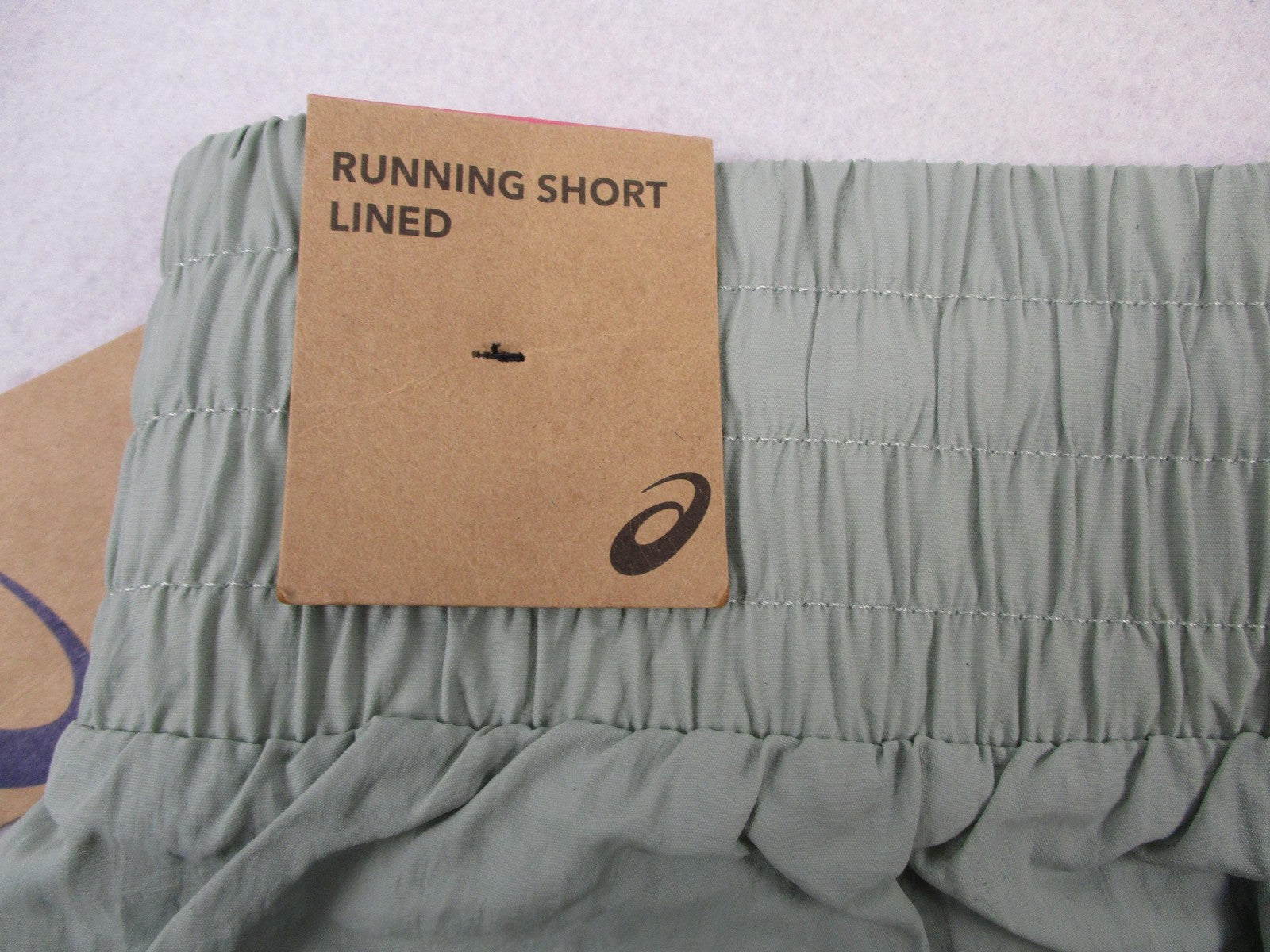 ASICS Running Shorts Womens XL Green High Waist Lined Athletic MASH3670WSS 12354