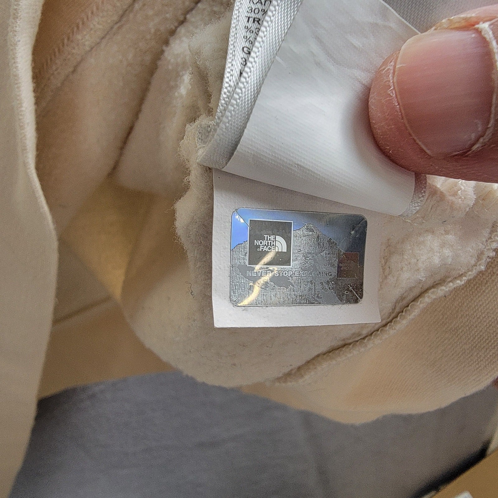 The North Face Womens Pullover Hoodie Sz L White/Gold