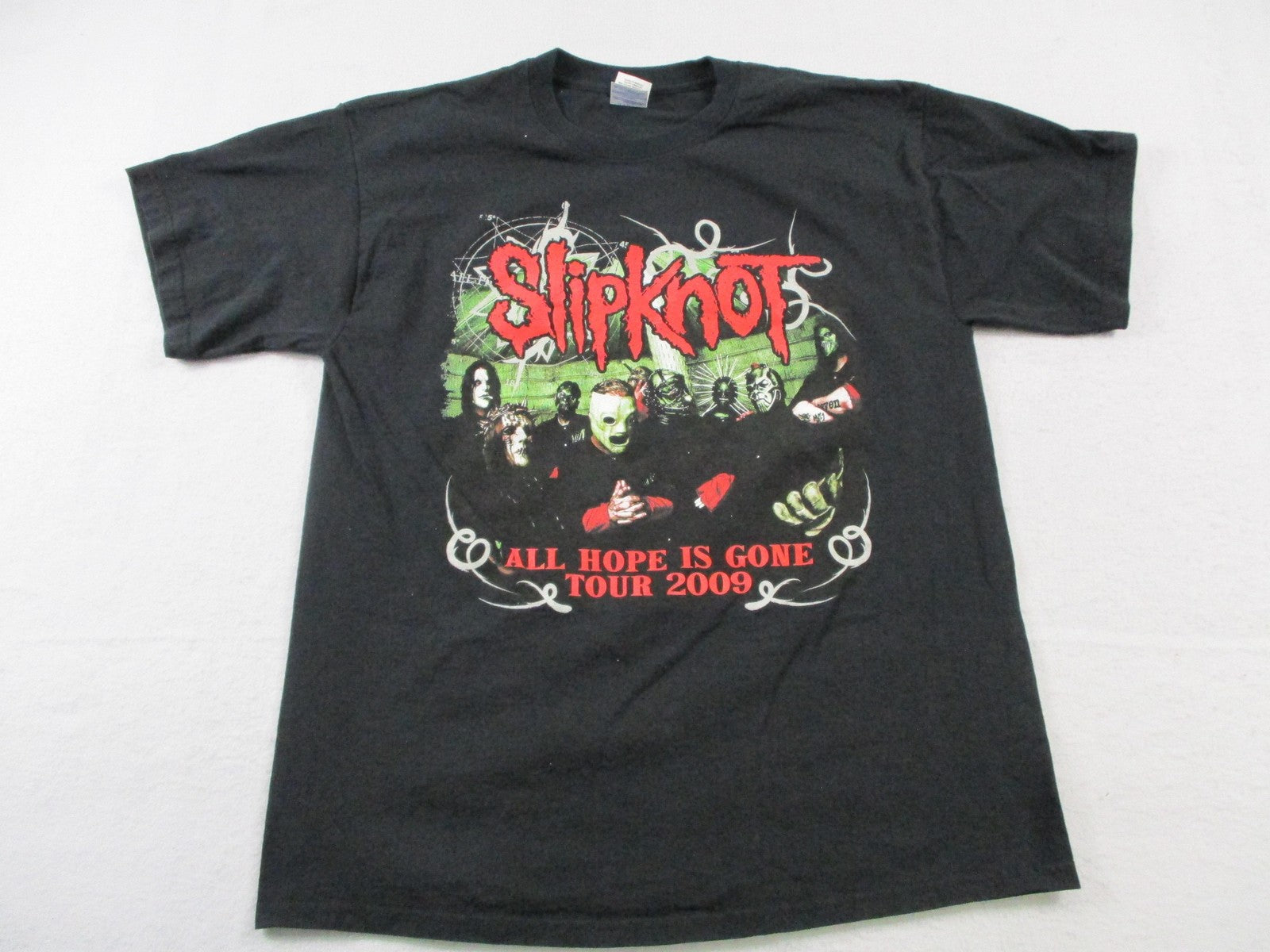 Slipknot Shirt Mens Large Black All Hope Is Gone Tour 2009 Graphic Band Tee0
