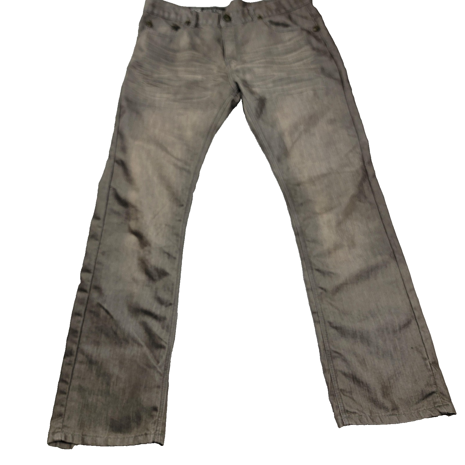 Blue Rag Jeans Mens 36x32 Gray Straight Leg Denim Pants Contrast Stitching
