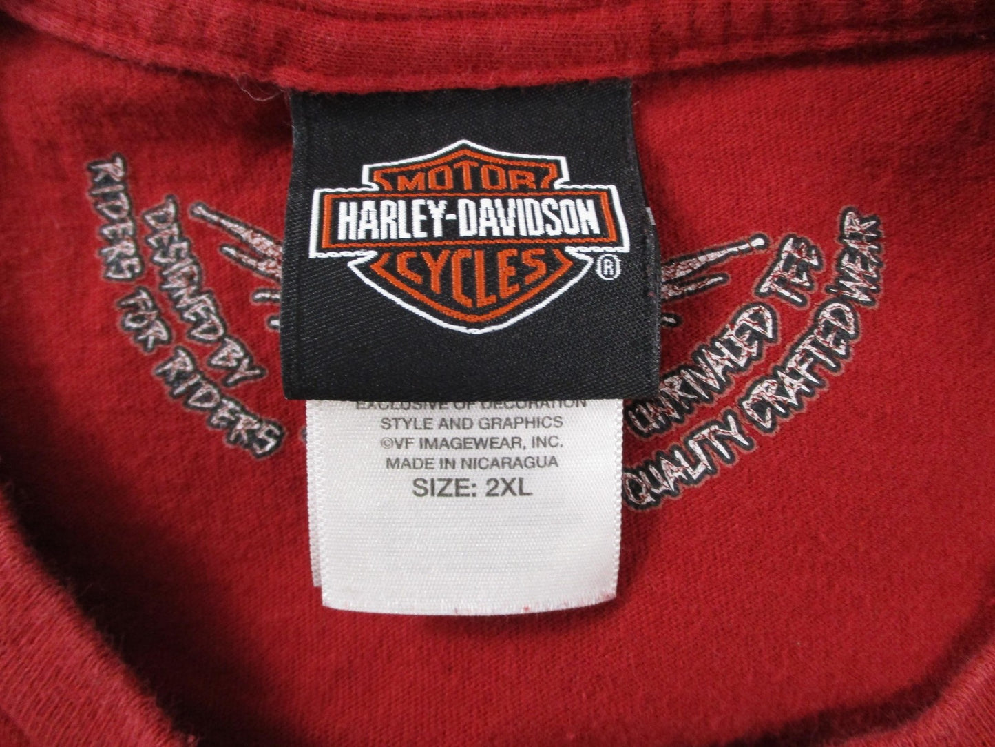 Harley-Davidson Shirt Mens 2XL Red Skull Helmet Graphic Barnett El Paso TX4