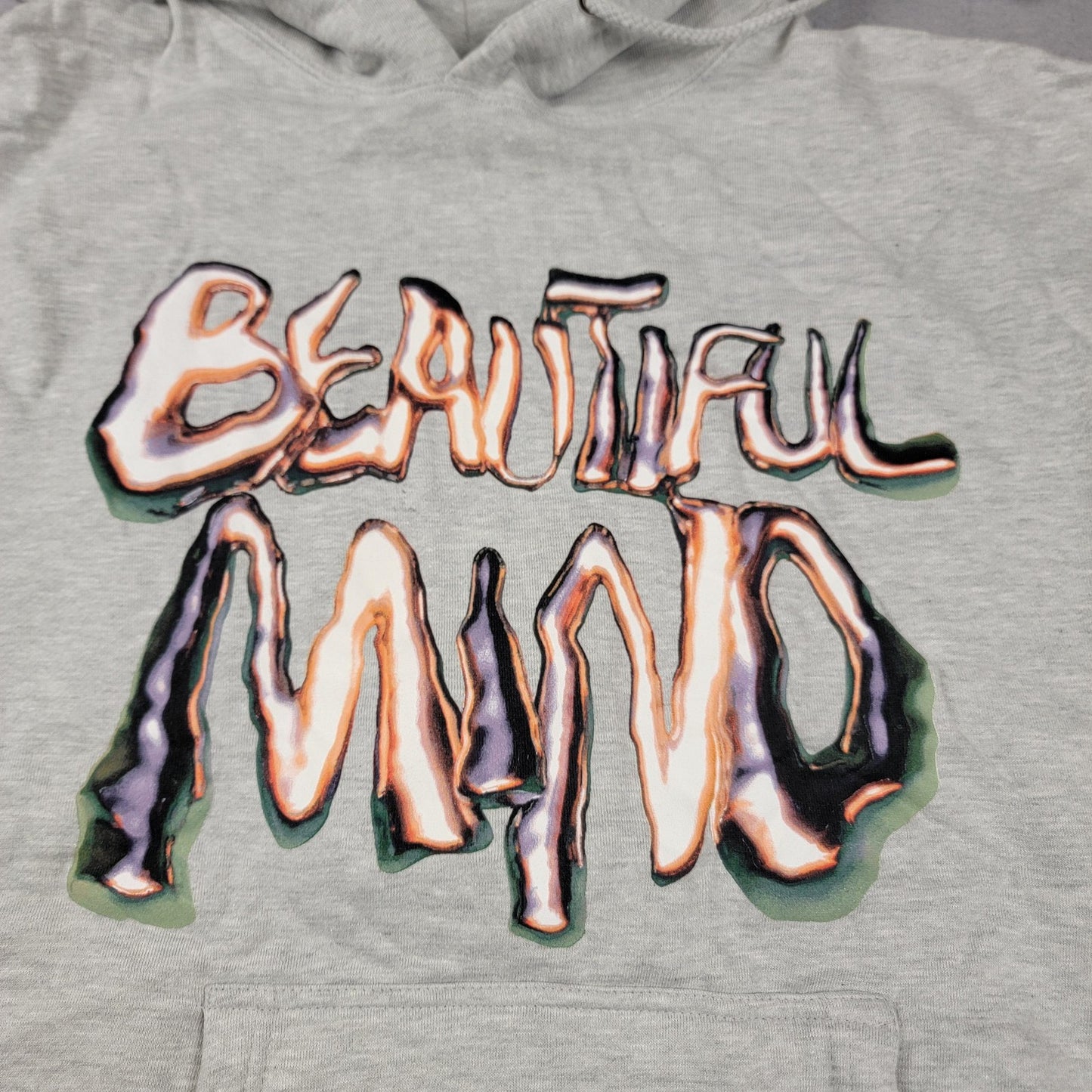 Rod Wave Beautiful Mind Hoodie Medium Gray Butterfly Graphic Rap Pullover
