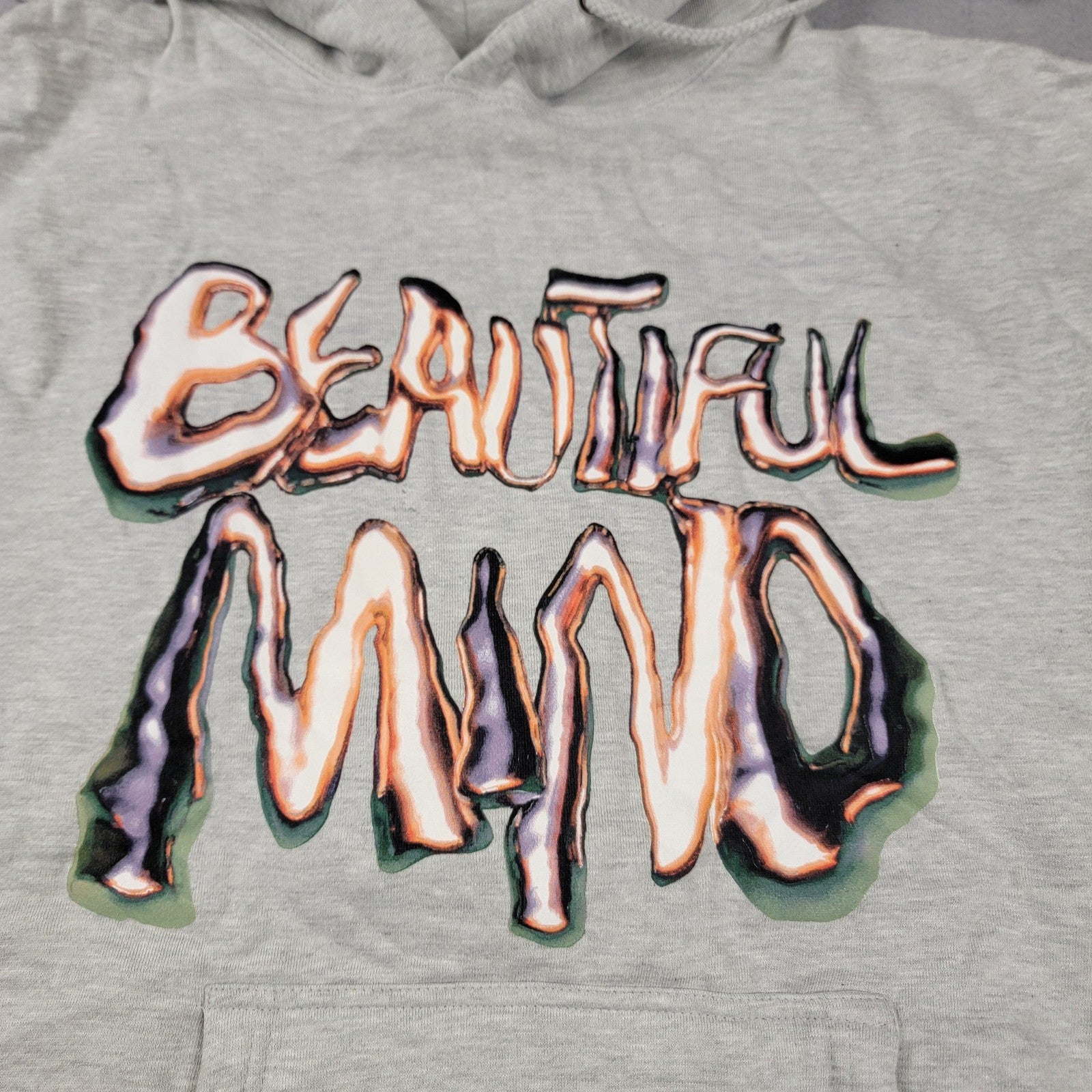 Rod Wave Beautiful Mind Hoodie Medium Gray Butterfly Graphic Rap Pullover