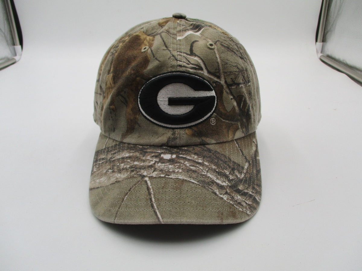 G Logo Camo Hat Cap Strap Back One Size Brown Football OTS Mens Realtree0