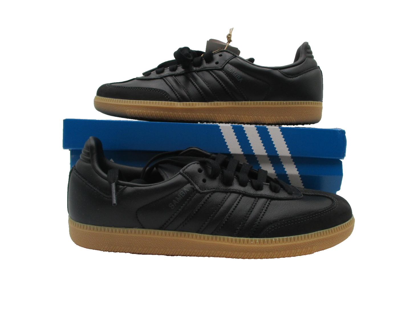 Adidas Samba OG W Shoes Womens Size 7 Black Gum Leather JS2762 Originals Classic0