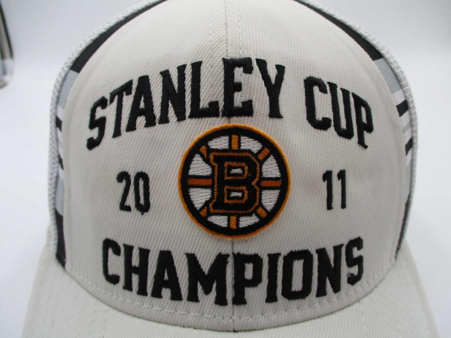 Boston Bruins Hat Cap Fitted One Size White NHL Hockey Mens Stanley Cup Reebok1