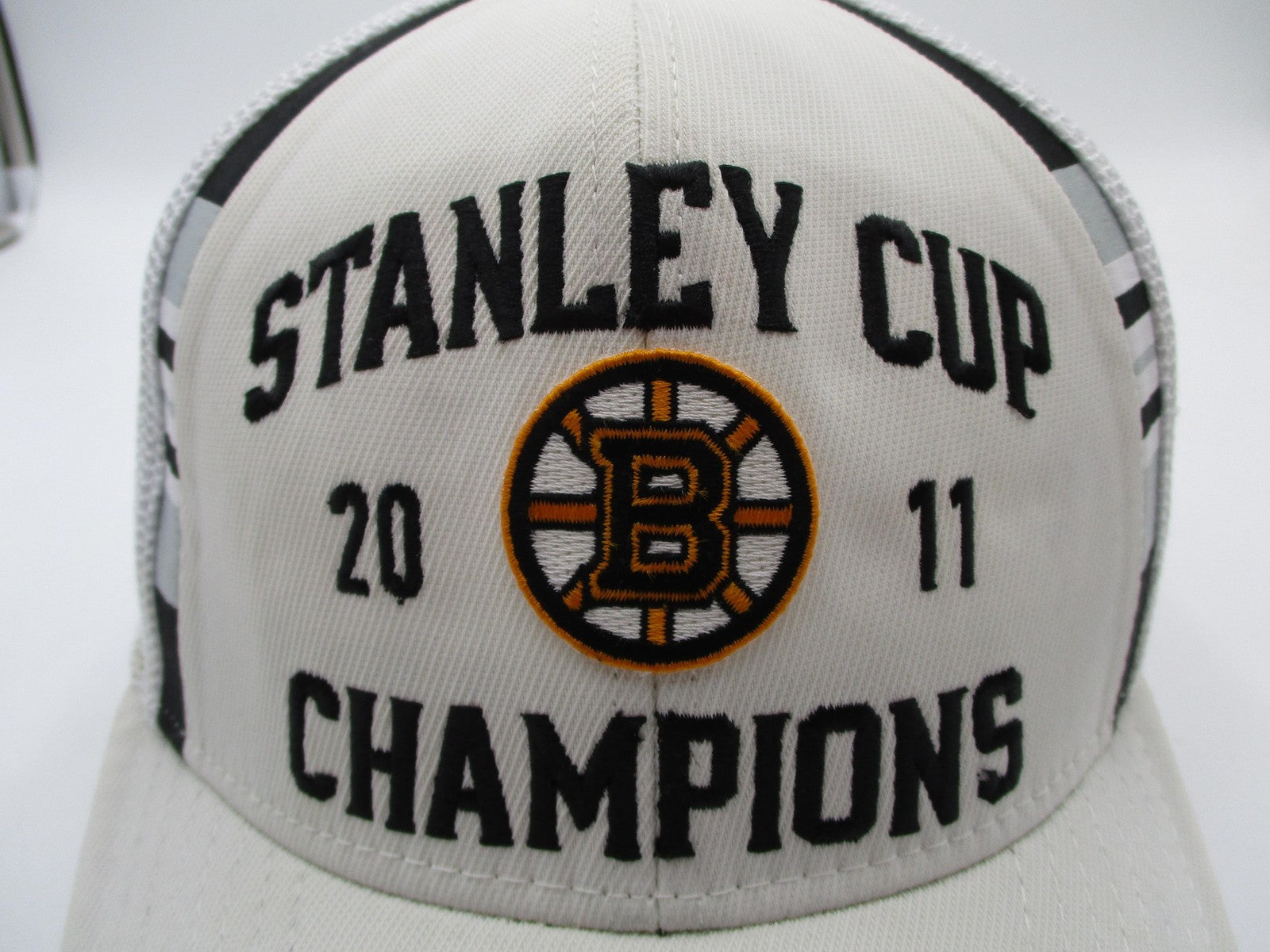 Boston Bruins Hat Cap Fitted One Size White NHL Hockey Mens Stanley Cup Reebok1