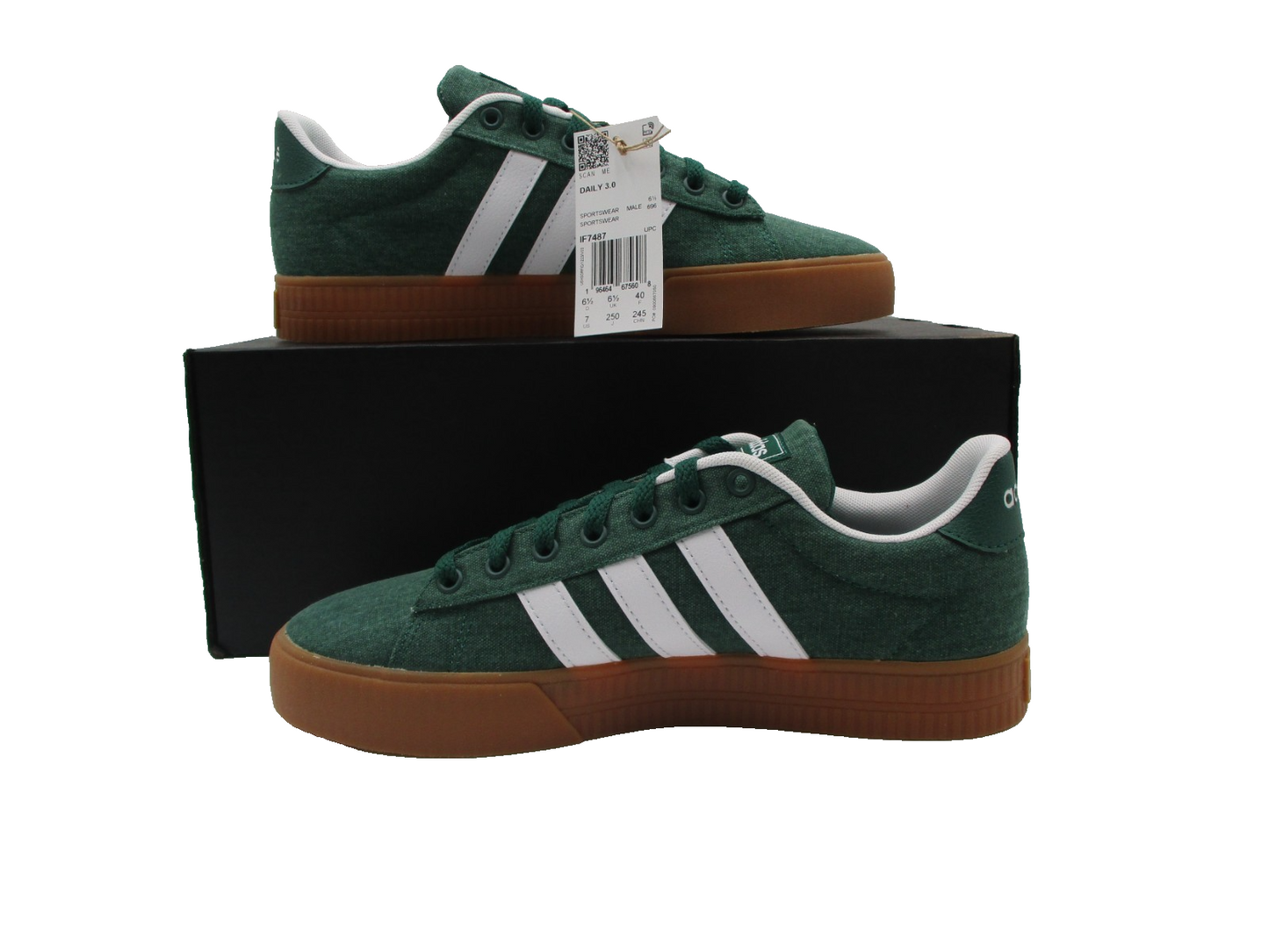 Adidas Daily 3.0 Men's Green/White/Gum Casual Sneakers IF7487
