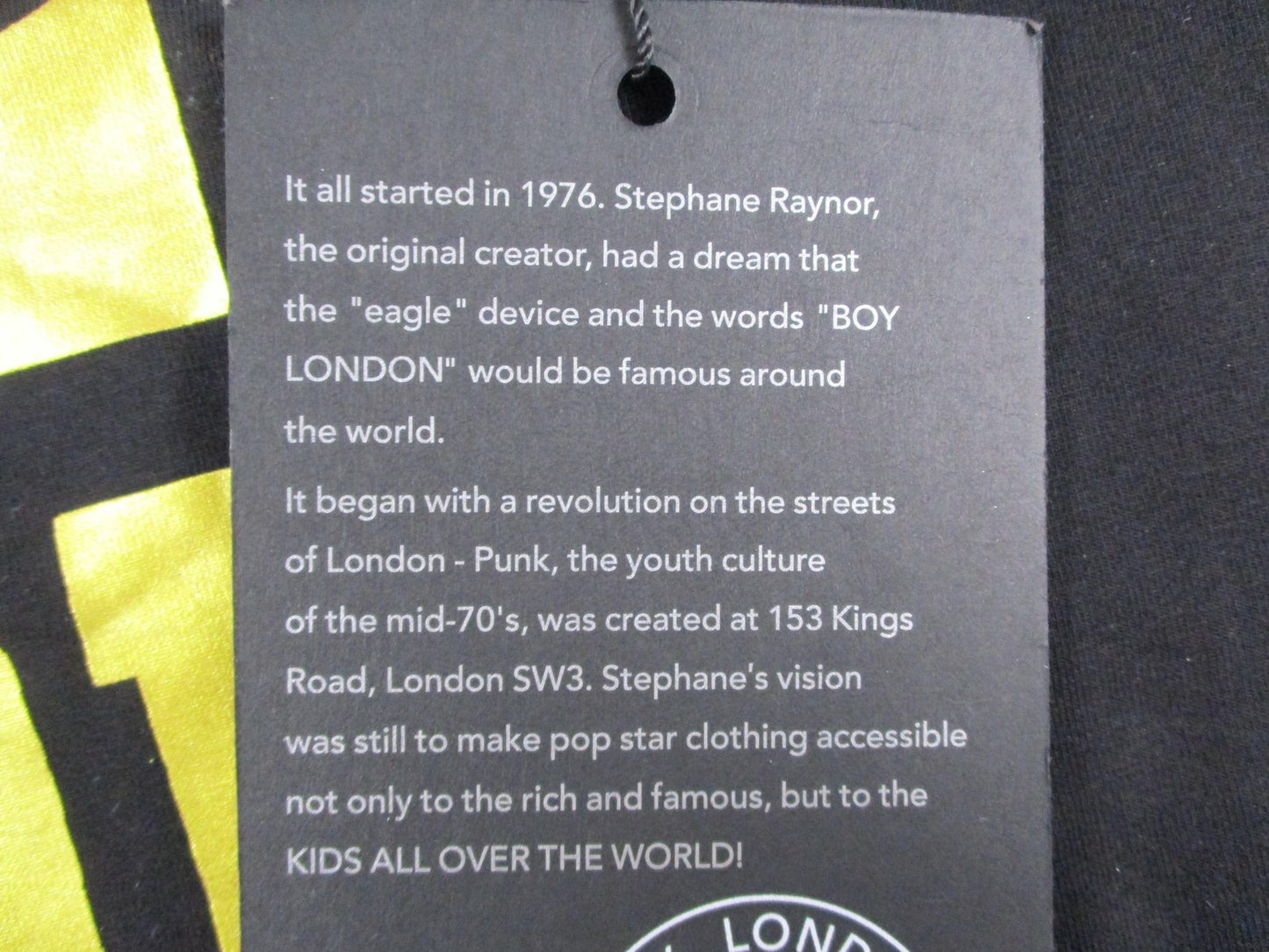 BOY London Shirt Mens Small Black Gold Eagle Logo Graphic Tee Streetwear 13096