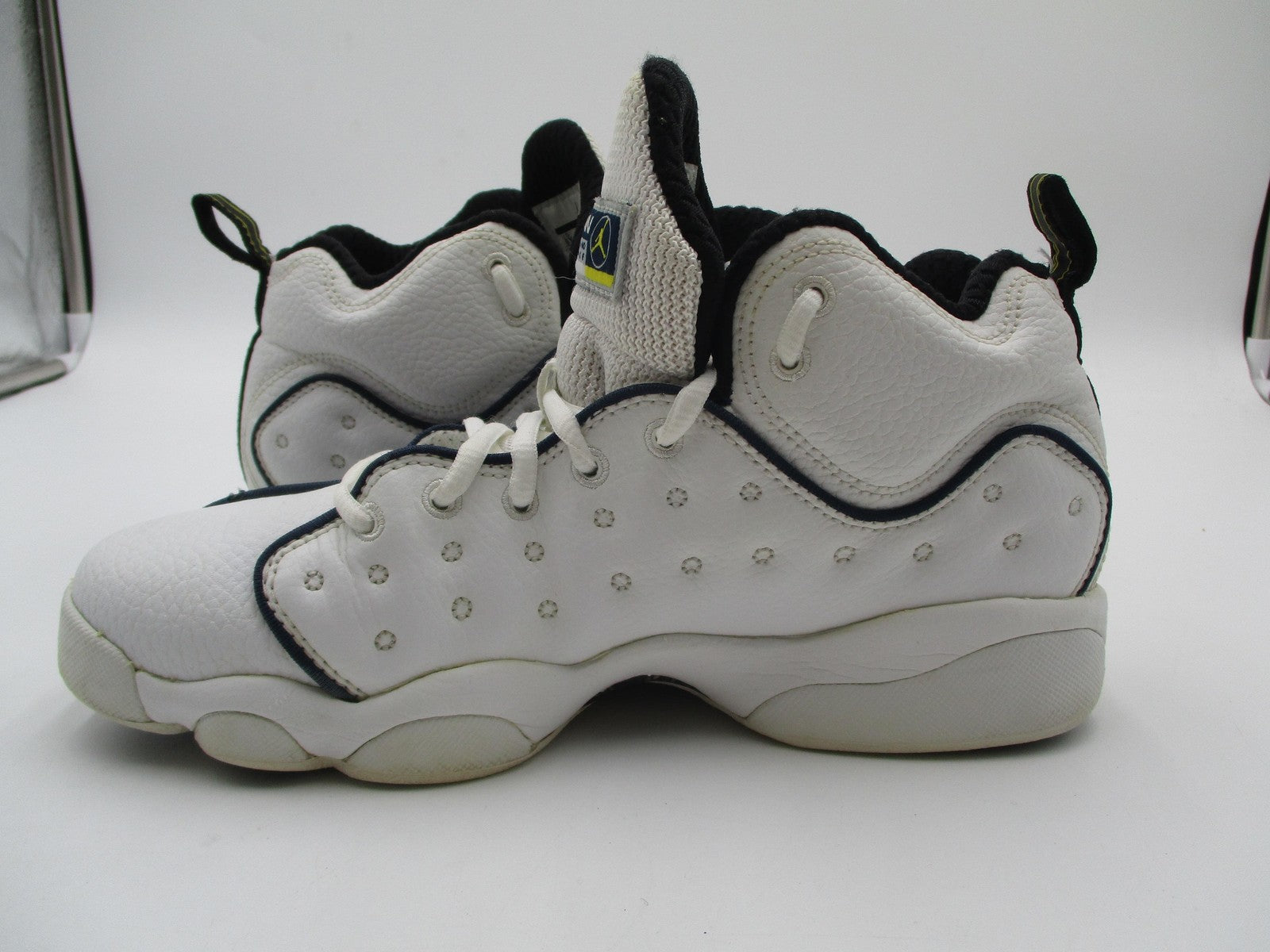 Jordan Jumpman Team 1 Shoes Youth 6Y White Navy Basketball Sneakers 820273-4177