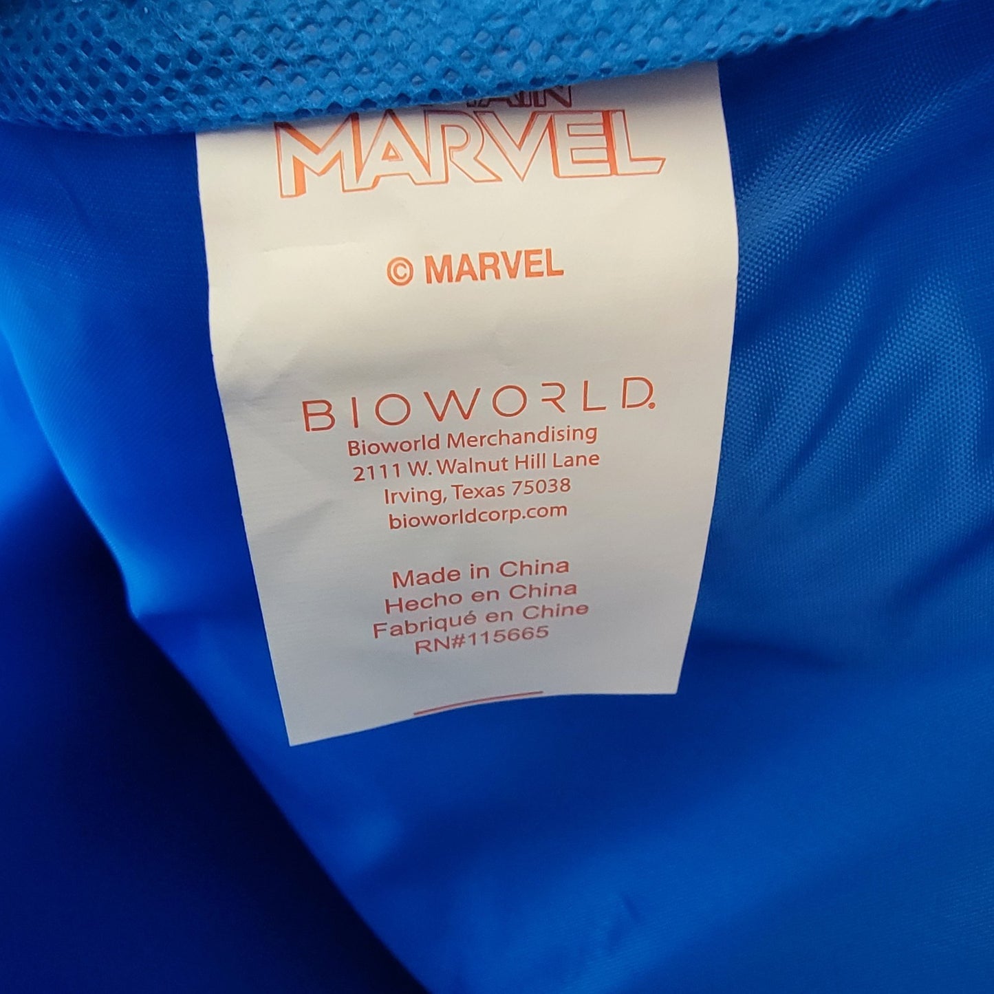 Marvel Captain Marvel Kids Backpack Higher Further Faster Bioworld New7