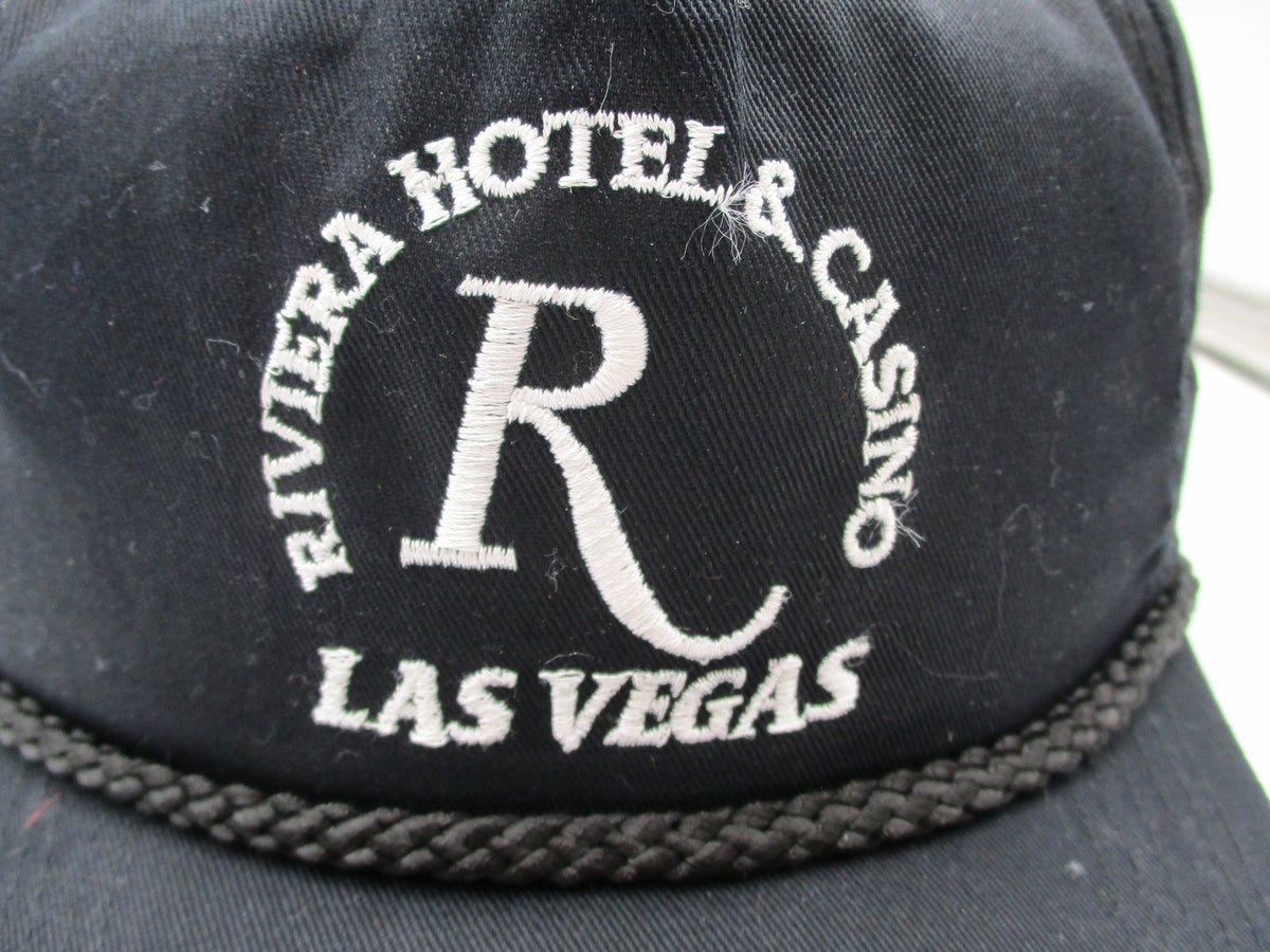 Riviera Hotel & Casino Las Vegas Black Snapback Hat Cap Rope One Size Cotton2