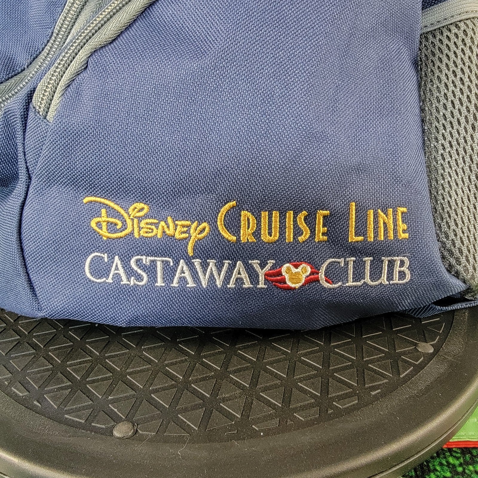 Disney Cruise Line Castaway Club Blue Sling Backpack Preowned Shoulder Bag1