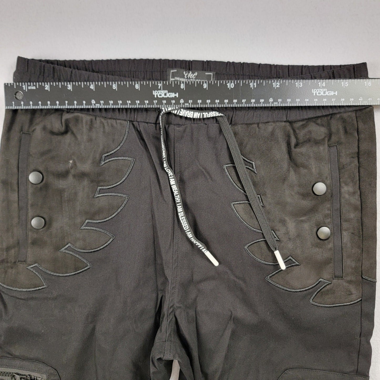 The Hideout Clothing Pants Set Medium Black Cream Cargo Joggers NWT